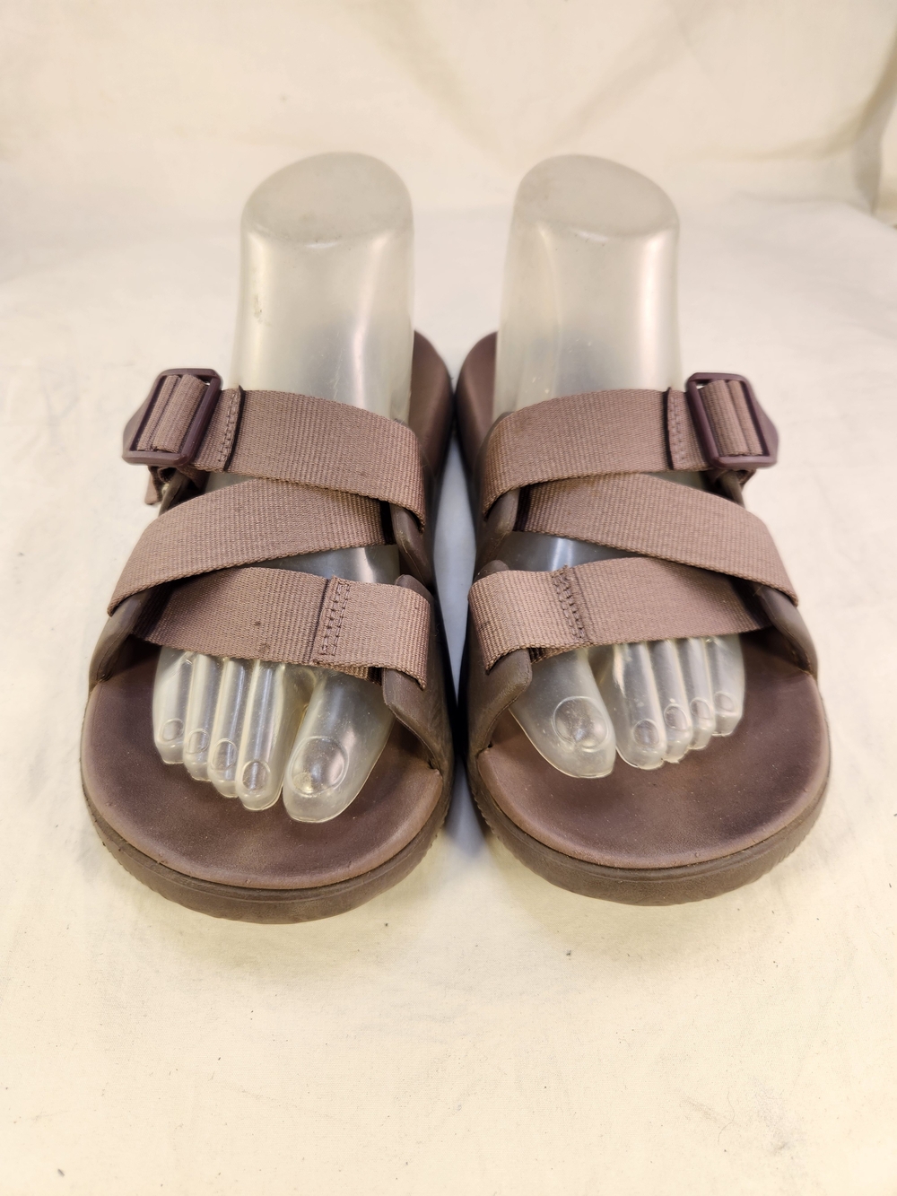 CHACO CHILLOS WOMEN SLIDES BROWN RUBBER BEACH RIVER WATER SANDALS SIZE 9